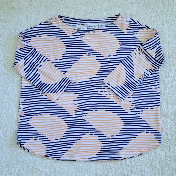 Fighting🤼‍♀️ Eel Top Ayako in Navy Stripe Modal - NWT - Picture 9 of 12